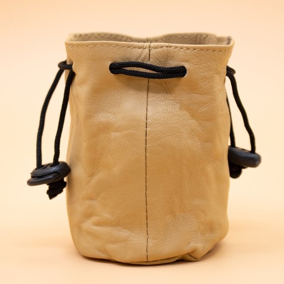 Genuine Leather Drawstring Pouch for Women - Picture 2 of 5